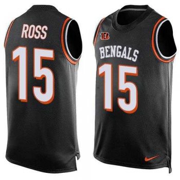 Nike Houston Texans #15 John Ross Black Team Color Men's Stitched NFL Limited Tank Top Jersey