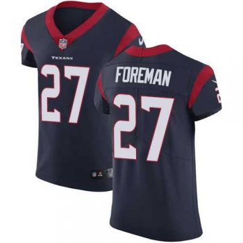 Nike Houston Texans #27 D'Onta Foreman Navy Blue Team Color Men's Stitched NFL Vapor Untouchable Elite Jersey