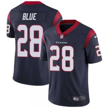 Nike Houston Texans #28 Alfred Blue Navy Blue Team Color Men's Stitched NFL Vapor Untouchable Limited Jersey