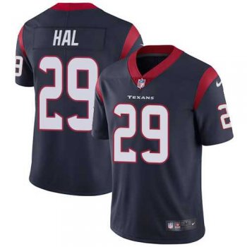 Nike Houston Texans #29 Andre Hal Navy Blue Team Color Men's Stitched NFL Vapor Untouchable Limited Jersey