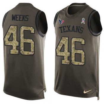 Nike Houston Texans #46 Jon Weeks Green Men's Stitched NFL Limited Salute To Service Tank Top Jersey