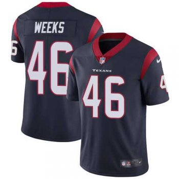 Nike Houston Texans #46 Jon Weeks Navy Blue Team Color Men's Stitched NFL Vapor Untouchable Limited Jersey