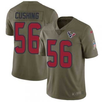 Nike Houston Texans #56 Brian Cushing Olive Men's Stitched NFL Limited 2017 Salute to Service Jersey