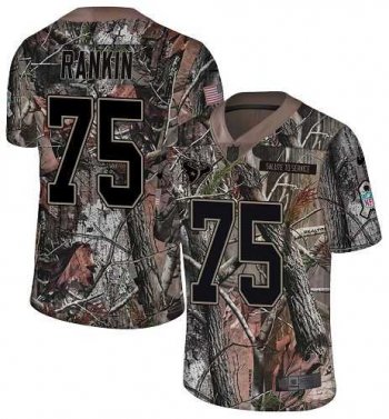 Nike Houston Texans #75 Martinas Rankin Camo Men's Stitched NFL Limited Rush Realtree Jersey