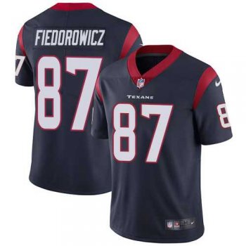 Nike Houston Texans #87 C.J. Fiedorowicz Navy Blue Team Color Men's Stitched NFL Vapor Untouchable Limited Jersey