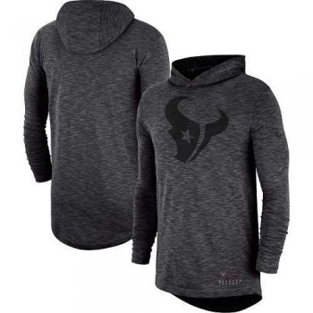 Nike Houston Texans Heathered Charcoal Fan Gear Tonal Slub Hooded Long Sleeve T-Shirt