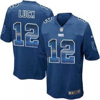 Nike Indianapolis Colts #12 Andrew Luck Royal Blue Team Color Men's Stitched NFL Limited Strobe Jersey