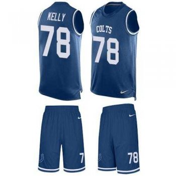 Nike Indianapolis Colts #78 Ryan Kelly Royal Blue Team Color Men's Stitched NFL Limited Tank Top Suit Jersey