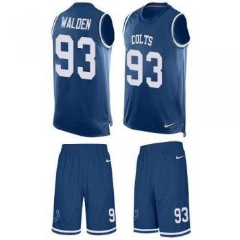 Nike Indianapolis Colts #93 Erik Walden Royal Blue Team Color Men's Stitched NFL Limited Tank Top Suit Jersey