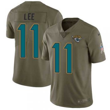 Nike Jacksonville Jaguars #11 Marqise Lee Olive Men's Stitched NFL Limited 2017 Salute to Service Jersey