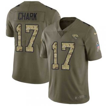 Nike Jacksonville Jaguars #17 DJ Chark Olive Camo Men's Stitched NFL Limited 2017 Salute To Service Jersey