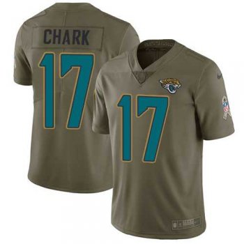 Nike Jacksonville Jaguars #17 DJ Chark Olive Men's Stitched NFL Limited 2017 Salute To Service Jersey