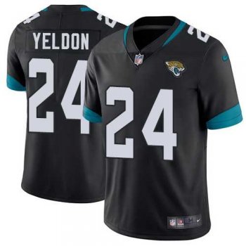 Nike Jacksonville Jaguars #24 T.J. Yeldon Black Team Color Men's Stitched NFL Vapor Untouchable Limited Jersey