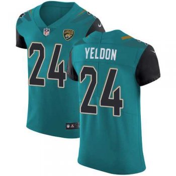 Nike Jacksonville Jaguars #24 T.J. Yeldon Teal Green Team Color Men's Stitched NFL Vapor Untouchable Elite Jersey