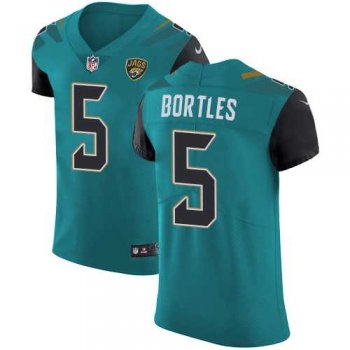 Nike Jacksonville Jaguars #5 Blake Bortles Teal Green Team Color Men's Stitched NFL Vapor Untouchable Elite Jersey