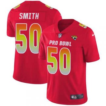 Nike Jacksonville Jaguars #50 Telvin Smith Red Men's Stitched NFL Limited AFC 2018 Pro Bowl Jersey