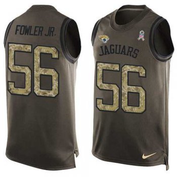 Nike Jacksonville Jaguars #56 Dante Fowler Jr Green Men's Stitched NFL Limited Salute To Service Tank Top Jersey