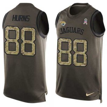 Nike Jacksonville Jaguars #88 Allen Hurns Green Men's Stitched NFL Limited Salute To Service Tank Top Jersey