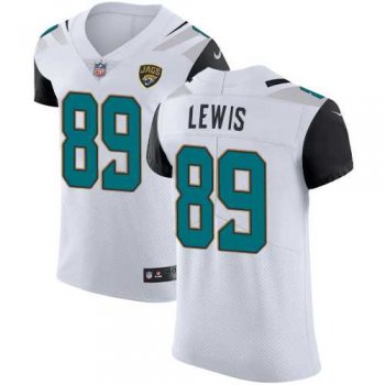 Nike Jacksonville Jaguars #89 Marcedes Lewis White Men's Stitched NFL Vapor Untouchable Elite Jersey