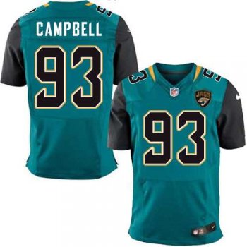 Nike Jacksonville Jaguars #93 Calais Campbell Teal Green Team Color Men's Stitched NFL Elite Jersey