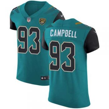 Nike Jacksonville Jaguars #93 Calais Campbell Teal Green Team Color Men's Stitched NFL Vapor Untouchable Elite Jersey