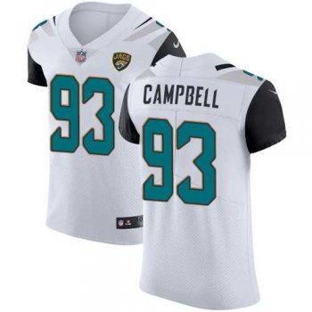 Nike Jacksonville Jaguars #93 Calais Campbell White Men's Stitched NFL Vapor Untouchable Elite Jersey