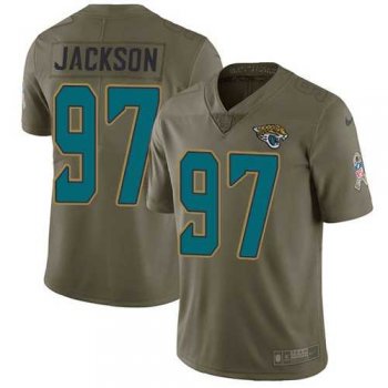 Nike Jacksonville Jaguars #97 Malik Jackson Olive Men's Stitched NFL Limited 2017 Salute To Service Jersey