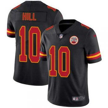 Nike Kansas City Chiefs #10 Tyreek Hill Black Men's Stitched NFL Limited Rush Jersey