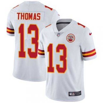 Nike Kansas City Chiefs #13 De'Anthony Thomas White Men's Stitched NFL Vapor Untouchable Limited Jersey