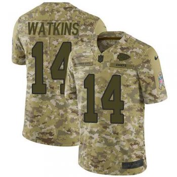 Nike Kansas City Chiefs #14 Sammy Watkins Camo Men's Stitched NFL Limited 2018 Salute To Service Jersey