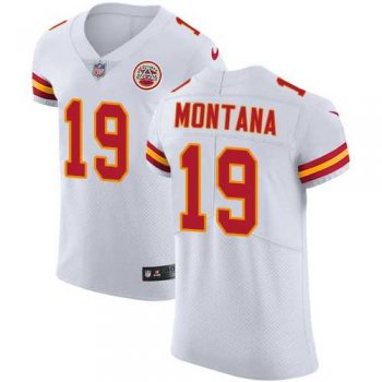 Nike Kansas City Chiefs #19 Joe Montana White Men's Stitched NFL Vapor Untouchable Elite Jersey