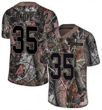 Nike Kansas City Chiefs #35 Christian Okoye Camo Men's Stitched NFL Limited Rush Realtree Jersey