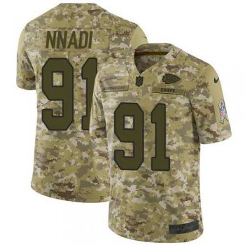 Nike Kansas City Chiefs #91 Derrick Nnadi Camo Men's Stitched NFL Limited 2018 Salute To Service Jersey