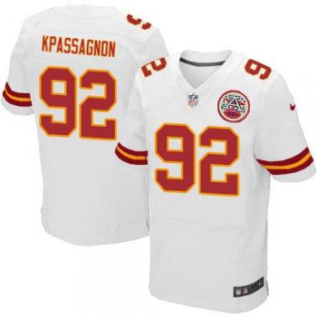 Nike Kansas City Chiefs #92 Tanoh Kpassagnon White Men's Stitched NFL Elite Jersey