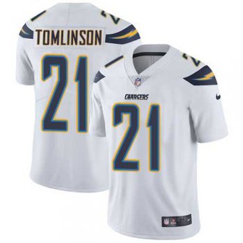 Nike Los Angeles Chargers #21 LaDainian Tomlinson White Men's Stitched NFL Vapor Untouchable Limited Jersey