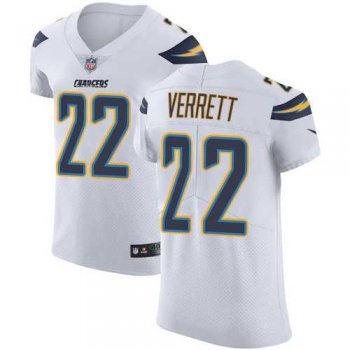 Nike Los Angeles Chargers #22 Jason Verrett White Men's Stitched NFL Vapor Untouchable Elite Jersey