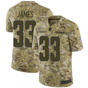 Nike Los Angeles Chargers #33 Derwin James Camo Men's Stitched NFL Limited 2018 Salute To Service Jersey