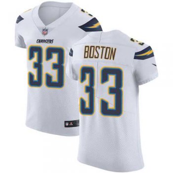 Nike Los Angeles Chargers #33 Tre Boston White Men's Stitched NFL Vapor Untouchable Elite Jersey