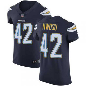 Nike Los Angeles Chargers #42 Uchenna Nwosu Navy Blue Team Color Men's Stitched NFL Vapor Untouchable Elite Jersey