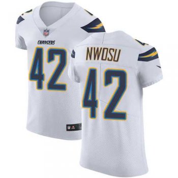 Nike Los Angeles Chargers #42 Uchenna Nwosu White Men's Stitched NFL Vapor Untouchable Elite Jersey