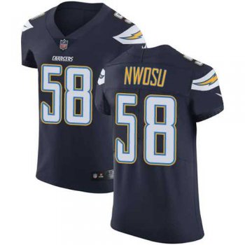 Nike Los Angeles Chargers #58 Uchenna Nwosu Navy Blue Team Color Men's Stitched NFL Vapor Untouchable Elite Jersey