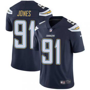 Nike Los Angeles Chargers #91 Justin Jones Navy Blue Team Color Men's Stitched NFL Vapor Untouchable Limited Jersey