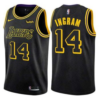 Nike Los Angeles Lakers #14 Brandon Ingram Black NBA Swingman City Edition Jersey