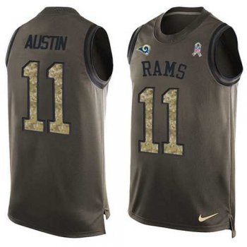 Nike Los Angeles Rams #11 Tavon Austin Green Men's Stitched NFL Limited Salute To Service Tank Top Jersey