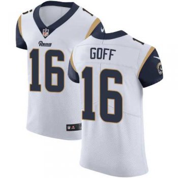 Nike Los Angeles Rams #16 Jared Goff White Men's Stitched NFL Vapor Untouchable Elite Jersey