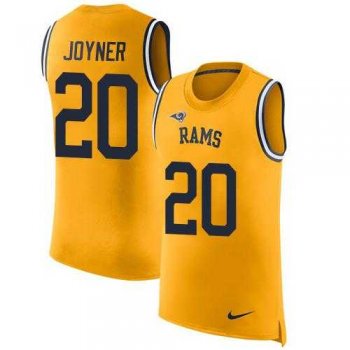 Nike Los Angeles Rams #20 Lamarcus Joyner Gold Men's Stitched NFL Limited Rush Tank Top Jersey