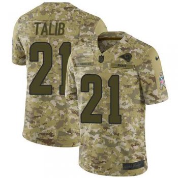 Nike Los Angeles Rams #21 Aqib Talib Camo Men's Stitched NFL Limited 2018 Salute To Service Jersey