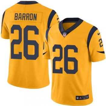 Nike Los Angeles Rams #26 Mark Barron Gold Men's Stitched NFL Limited Rush Jersey