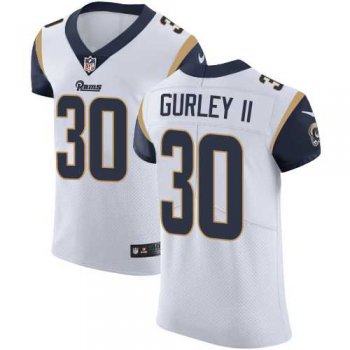 Nike Los Angeles Rams #30 Todd Gurley II White Men's Stitched NFL Vapor Untouchable Elite Jersey