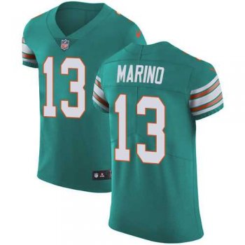 Nike Miami Dolphins #13 Dan Marino Aqua Green Alternate Men's Stitched NFL Vapor Untouchable Elite Jersey